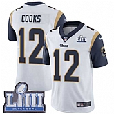 Youth Nike Rams 12 Brandin Cooks White 2019 Super Bowl LIII Vapor Untouchable Limited Jersey,baseball caps,new era cap wholesale,wholesale hats